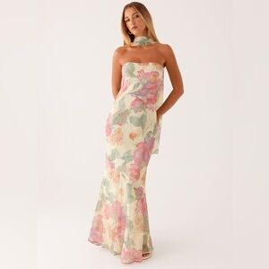 Peppermayo Under The Pagoda Maxi Dress - Yellow Peony